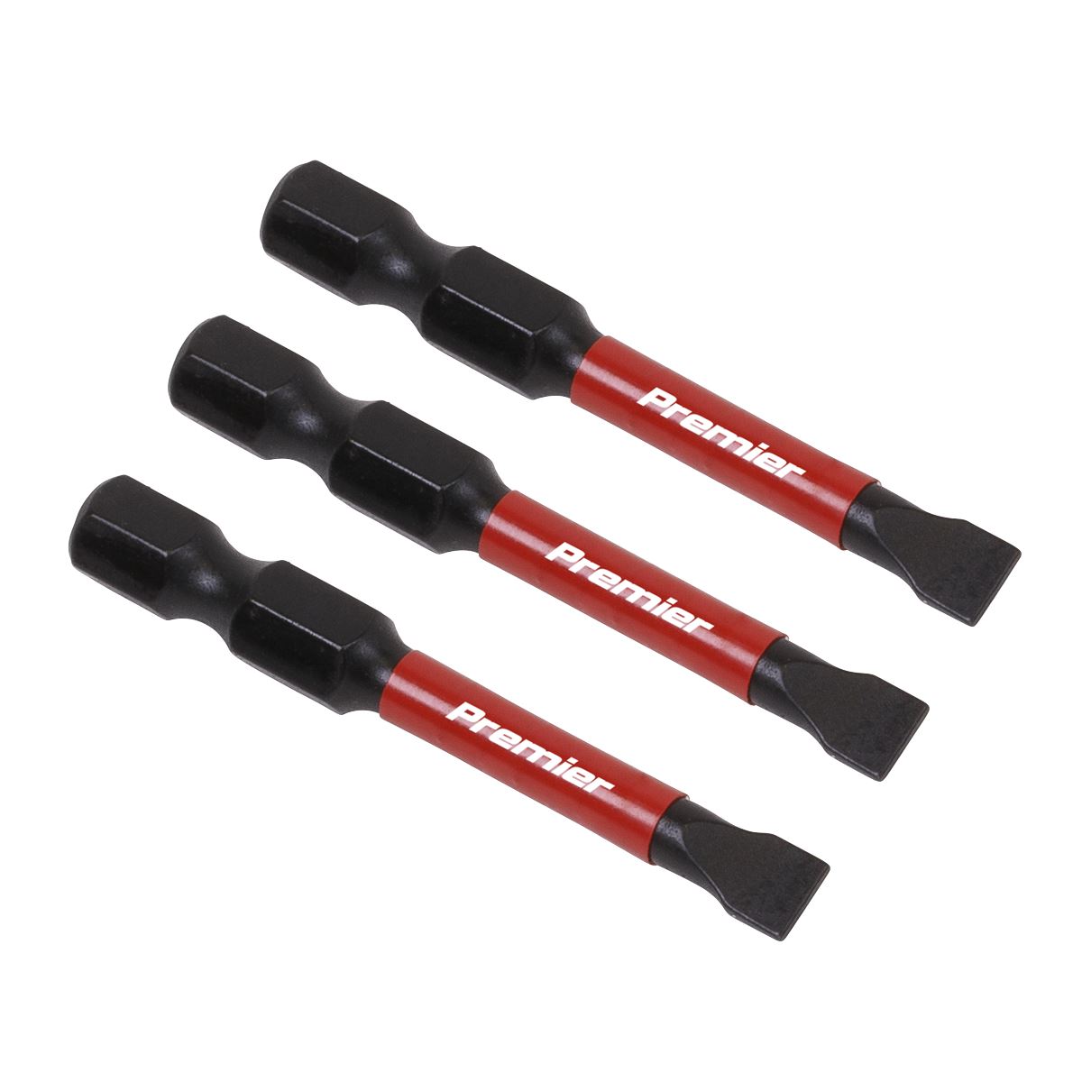 Sealey AK8227 Slotted 5.5mm Impact Power Tool Bits 50mm - 3pc Sealey