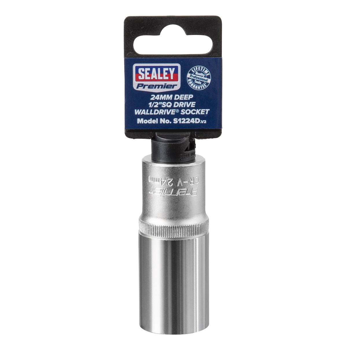 Sealey S1224D WallDrive® Socket 24mm Deep 1/2"Sq Drive Sealey