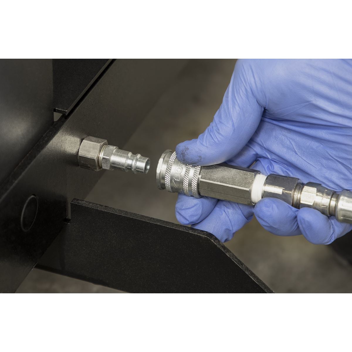 Sealey PPF501S Viking Floor Type Air/Hydraulic Press with Sliding Ram & Foot Pedal 50 Tonne Sealey