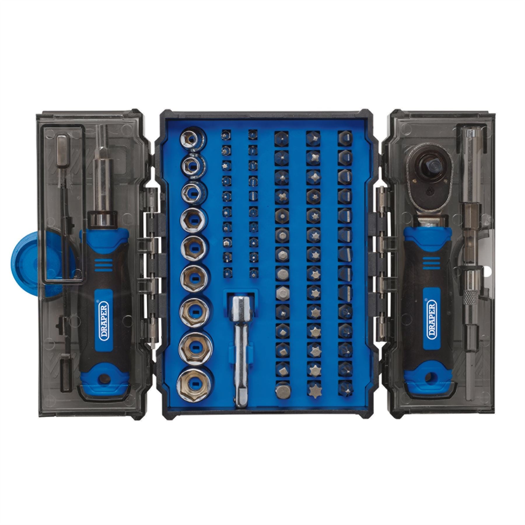 Draper 28029 Ratchet and Screwdriver Bit Set 78 Piece Draper