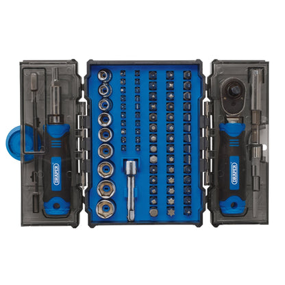 Draper 28029 Ratchet and Screwdriver Bit Set 78 Piece Draper