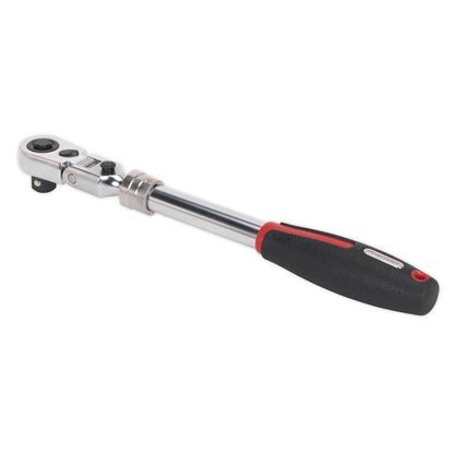 Sealey AK8984 Ratchet Wrench 1/2"Sq Drive Flexi-Head Extendable - Premier Platinum Sealey
