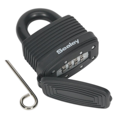 Sealey PL302CW Steel Body Weatherproof Combination Padlock 48mm Sealey