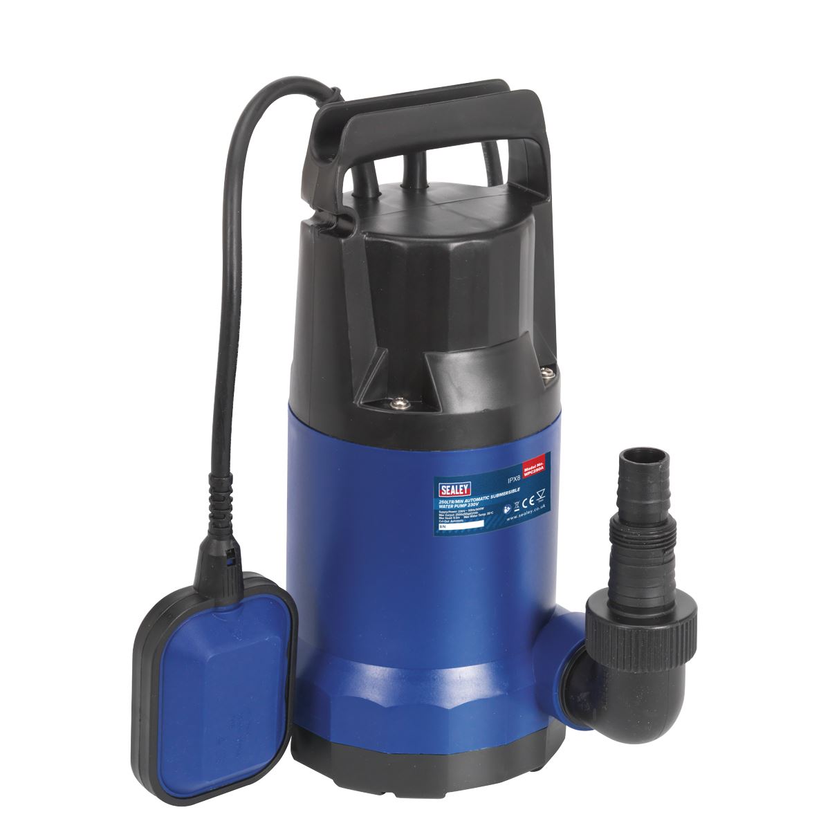 Sealey WPC250A Submersible Water Pump Automatic 250L/min 230V Sealey