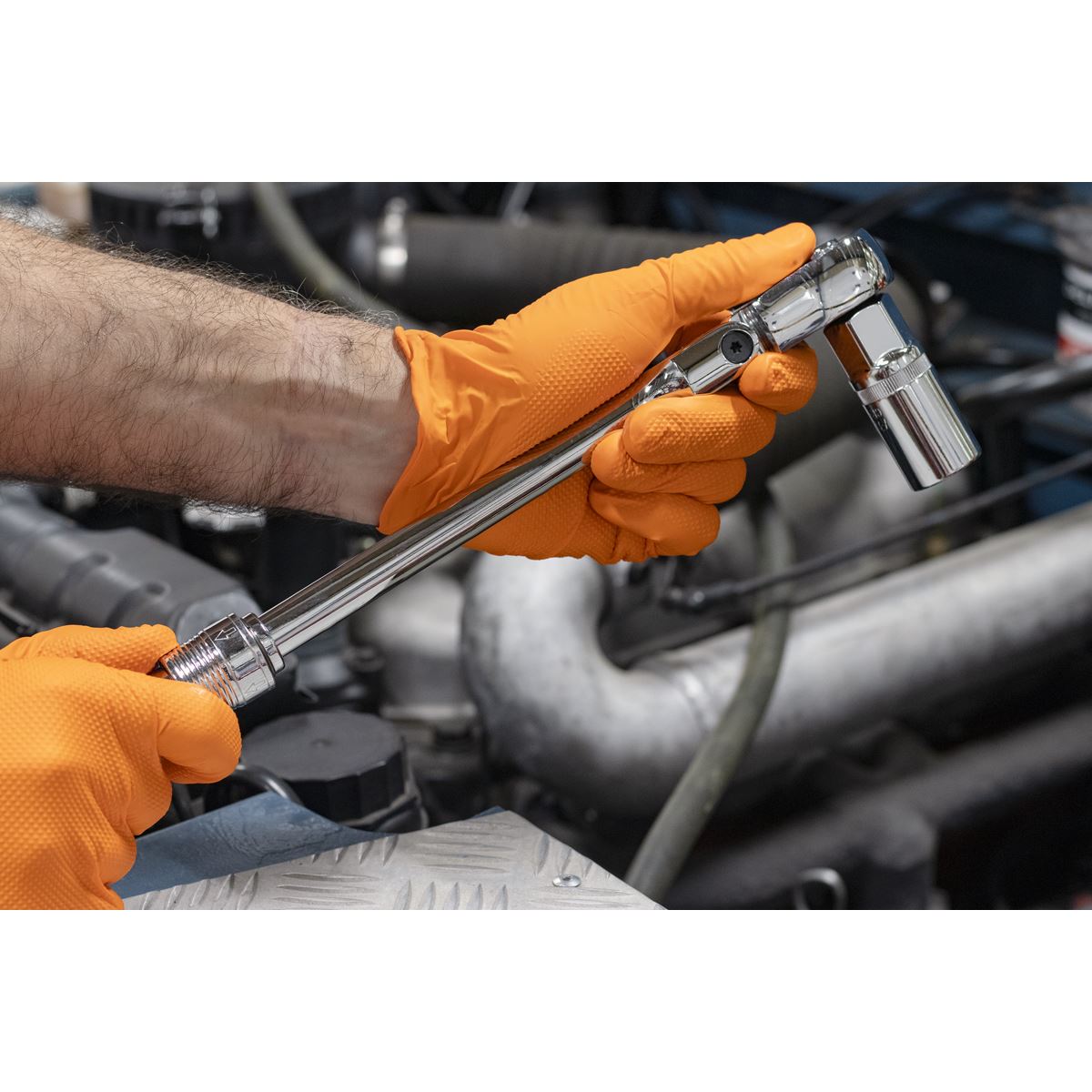 Sealey AK6682 Flexi-Head Ratchet Wrench 1/2"Sq Drive Extendable Sealey