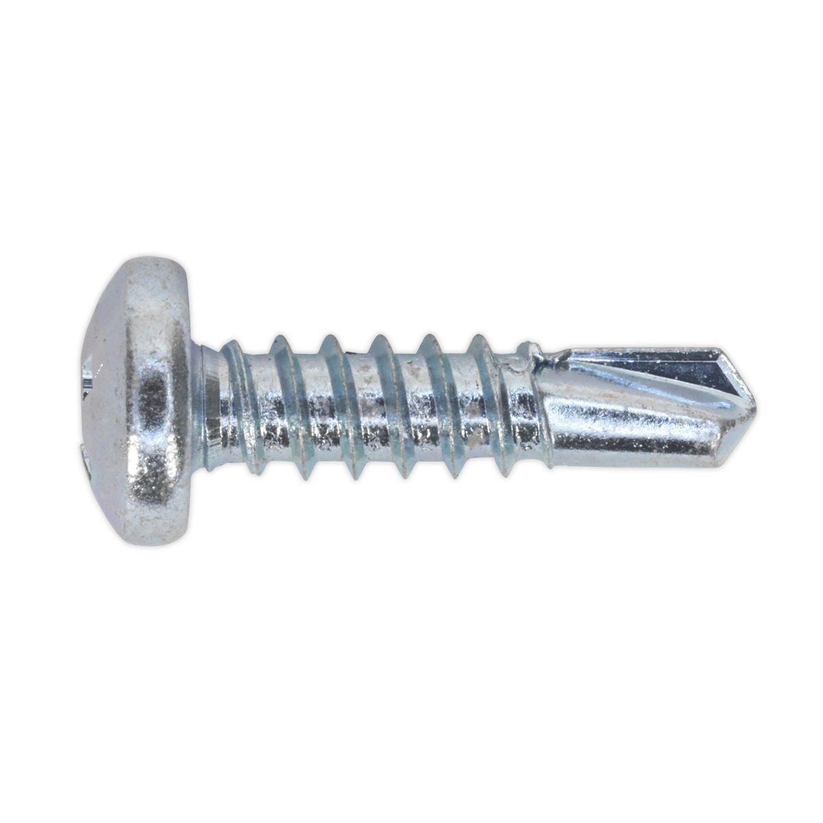 Sealey SDPH4819 Self-Drilling Screw 4.8 x 19mm Pan Head Phillips Zinc Pack of 100 Sealey