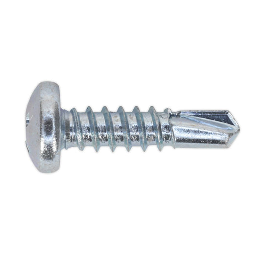 Sealey SDPH4819 Self-Drilling Screw 4.8 x 19mm Pan Head Phillips Zinc Pack of 100 Sealey