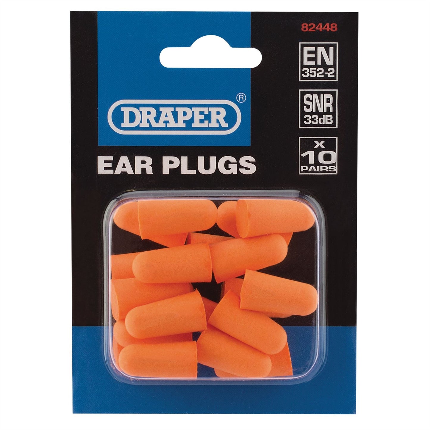 Draper 82448 Ear Plugs Pack of 10 Pairs Draper