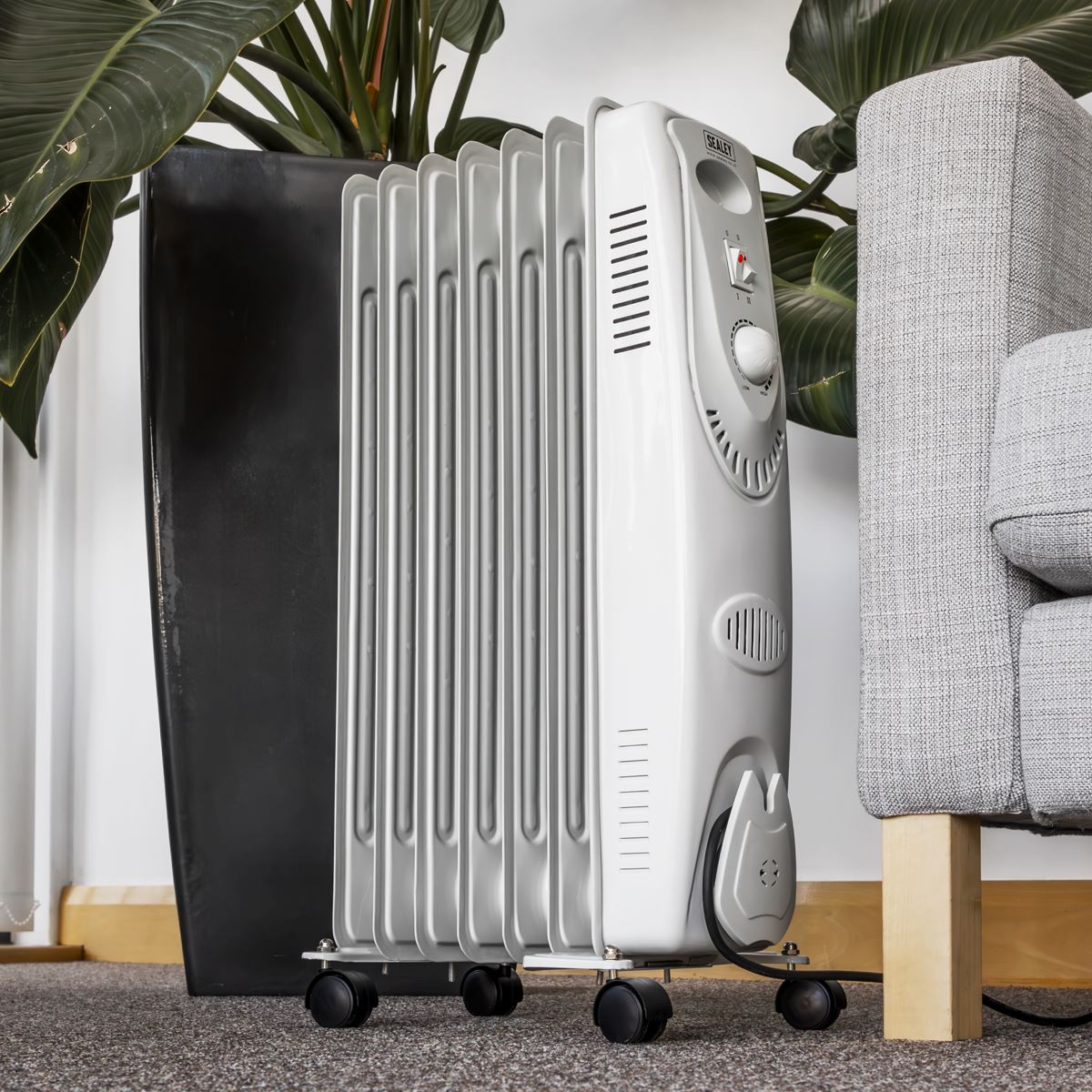 Sealey RD1500 Oil Filled Radiator 1500W/230V 7-Element Sealey