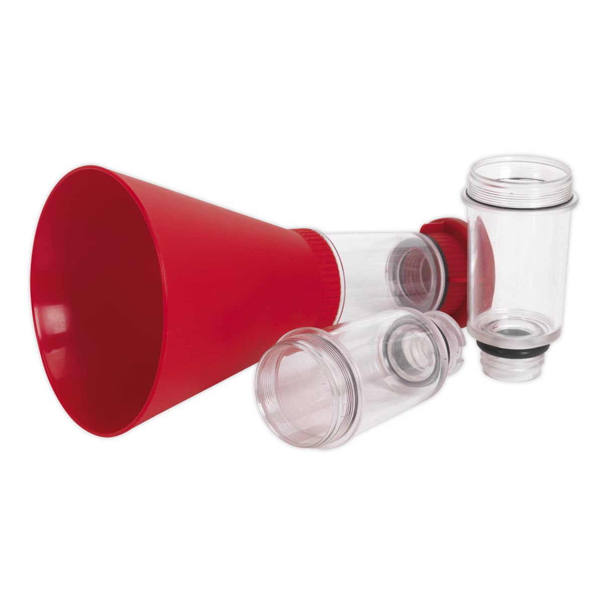 Sealey VS7101 Engine Oil Funnel 4pc - BMW Fiat Ford Mazda Mercedes Toyota/Lexus VAG Sealey