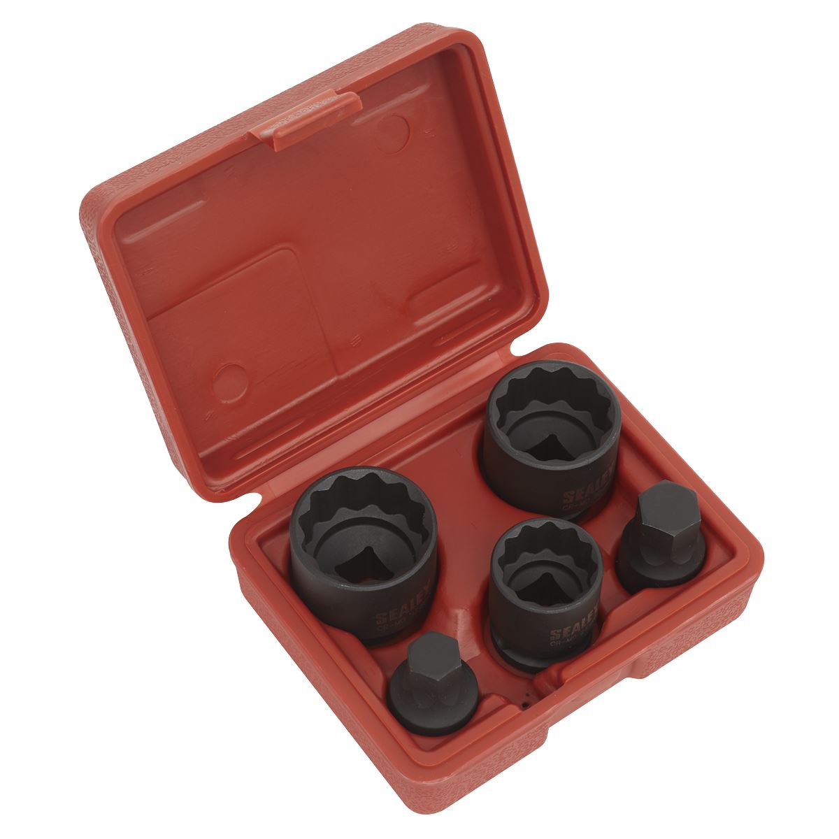 Sealey SX053 Impact Hub Socket & Socket Bit Set 5pc 12-Point 1/2"Sq Drive Sealey
