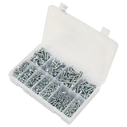 Sealey AB063STPH Self-Tapping Screw Assortment DIN 7981CZ 700pc Pan Head Pozi Zinc Sealey