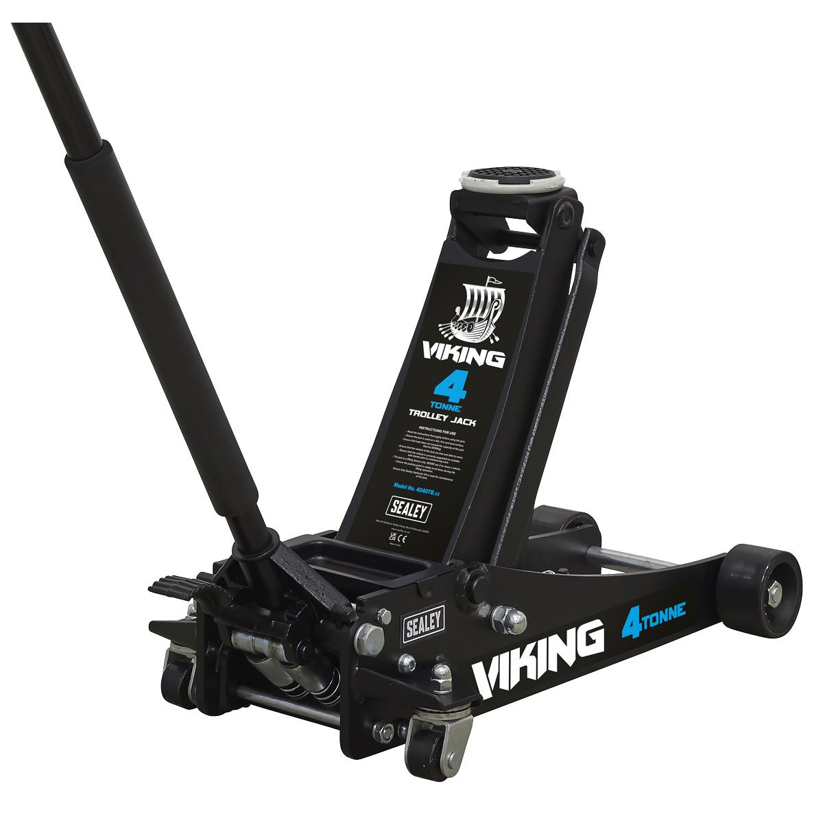 Sealey 4040TB Viking Low Profile Professional Trolley Jack with Rocket Lift 4 Tonne Sealey