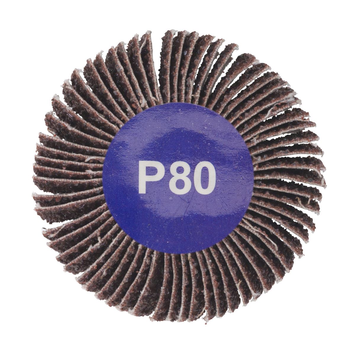 Sealey FW251080 Flap Wheel Ø25 x 10mm 6mm Shaft 80Grit Sealey