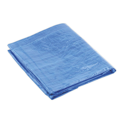 Sealey TARP1012 Tarpaulin 3.05 x 3.66m Blue Sealey