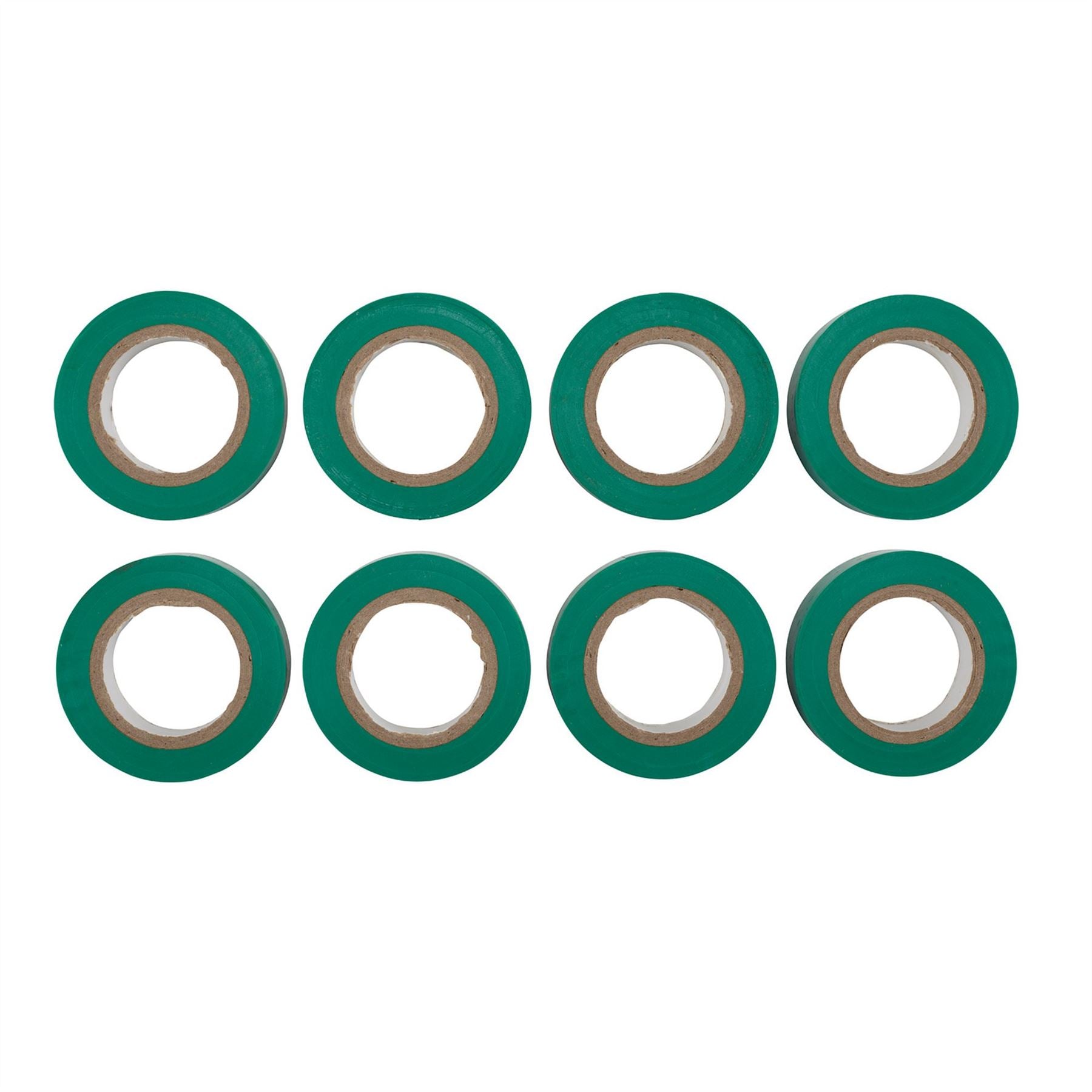 Draper 11914 Insulation Tape to BSEN60454/Type2 10m x 19mm Green Pack of 8 Draper