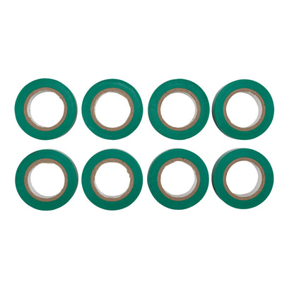 Draper 11914 Insulation Tape to BSEN60454/Type2 10m x 19mm Green Pack of 8 Draper
