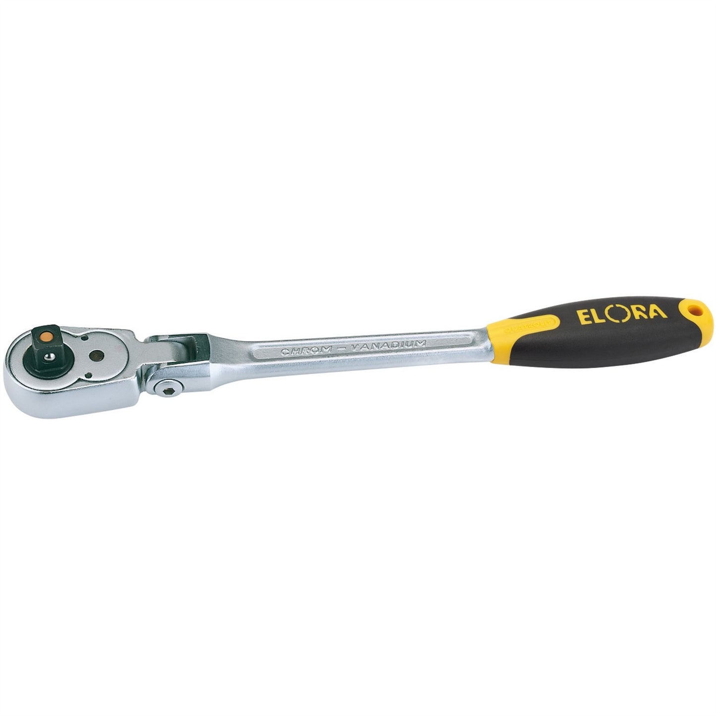 Elora 58750 Quick Release Soft Grip Reversible Ratchet with Flexible Head 1/2" Sq. Dr. 305mm Elora