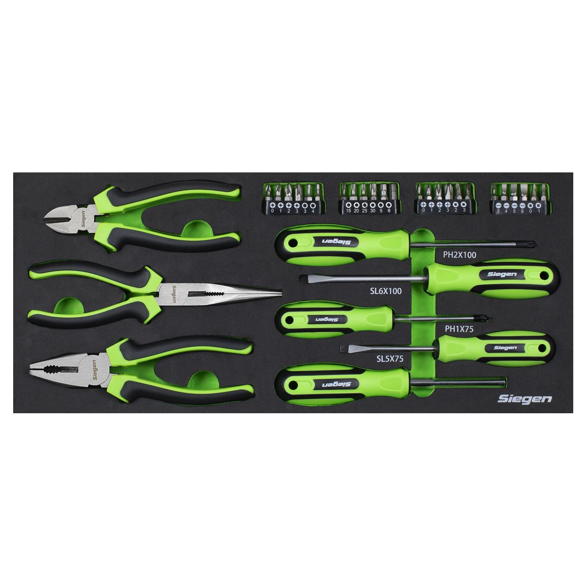 Siegen S01266 Portable Tool Chest 3 Drawer with 98pc Tool Kit Sealey