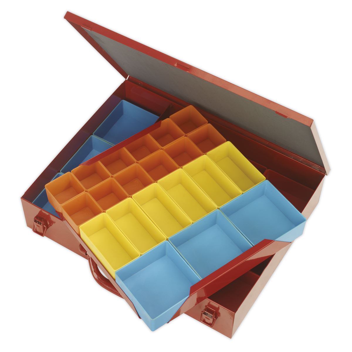 Sealey APMC27 Metal Case 2-Layer with 27 Storage Bins Sealey