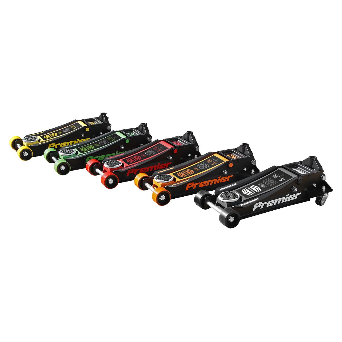 Sealey 4040AY Premier Low Profile Trolley Jack with Rocket Lift 4 Tonne - Yellow Sealey