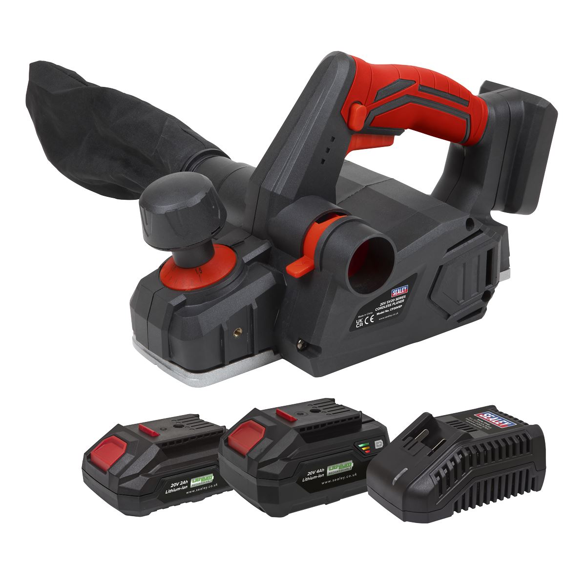 Sealey CP20VEPKIT 20V SV20 Series Cordless Planer Kit - 2 Batteries Sealey