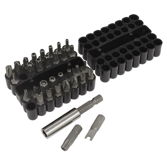 Sealey AK614 Security Bit & Magnetic Adaptor Set 33pc Sealey