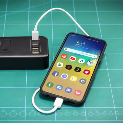 Sealey EL34USBB Power Extension Lead 2.6m with USB & USB-C Ports - Black Sealey