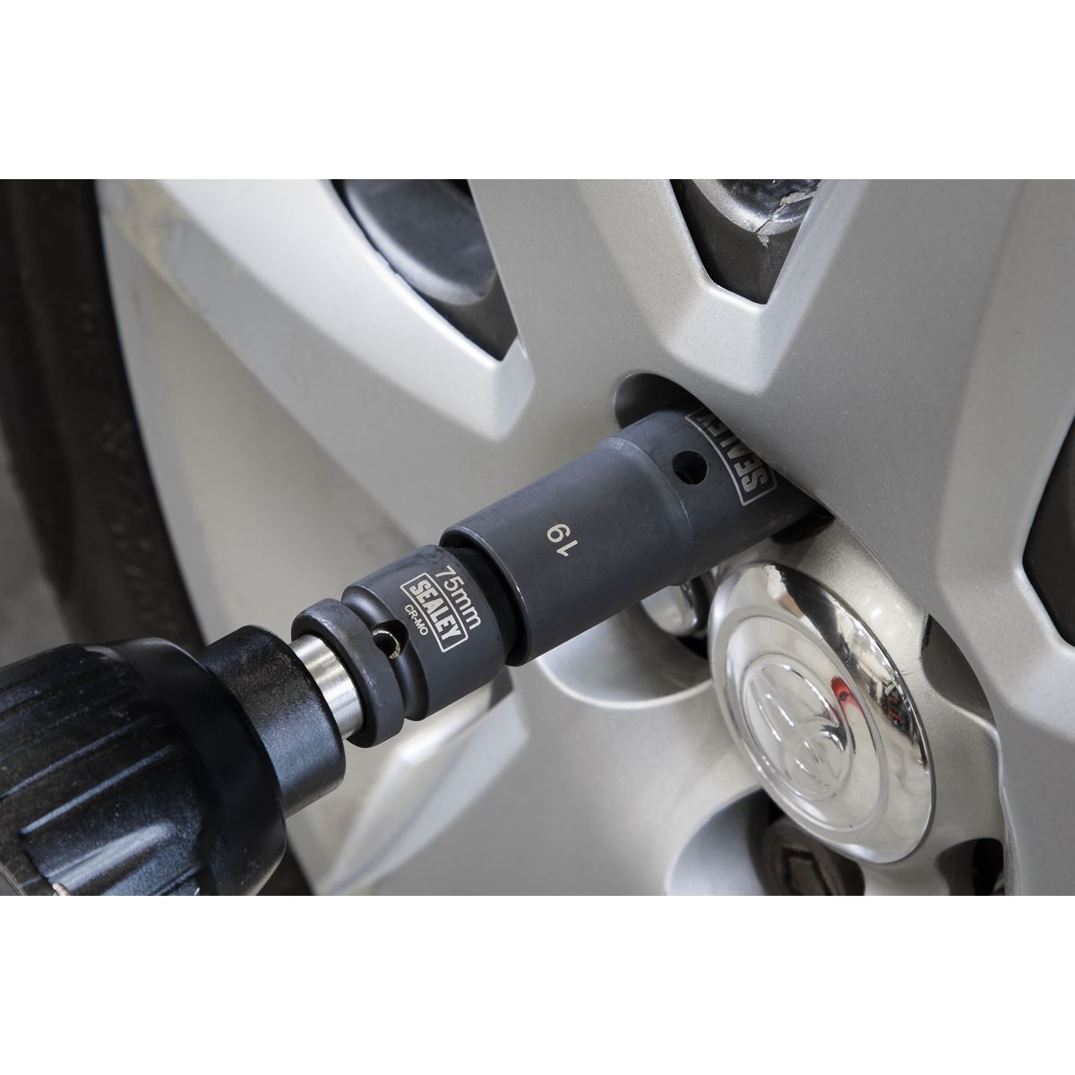 Sealey SX1820 Impact Socket Set 1/2"Sq Drive 77mm Double Ended 18.5 x 22.5mm - 5pc Sealey