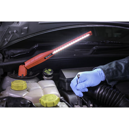 Sealey LED3604R Rechargeable 360° Slim Inspection Light 8W & 1W SMD LED Red Lithium-ion Sealey