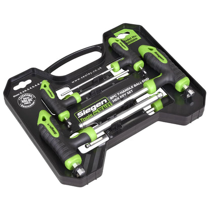Siegen S01069 T-Handle Ball-End Hex Key Set 8pc Siegen