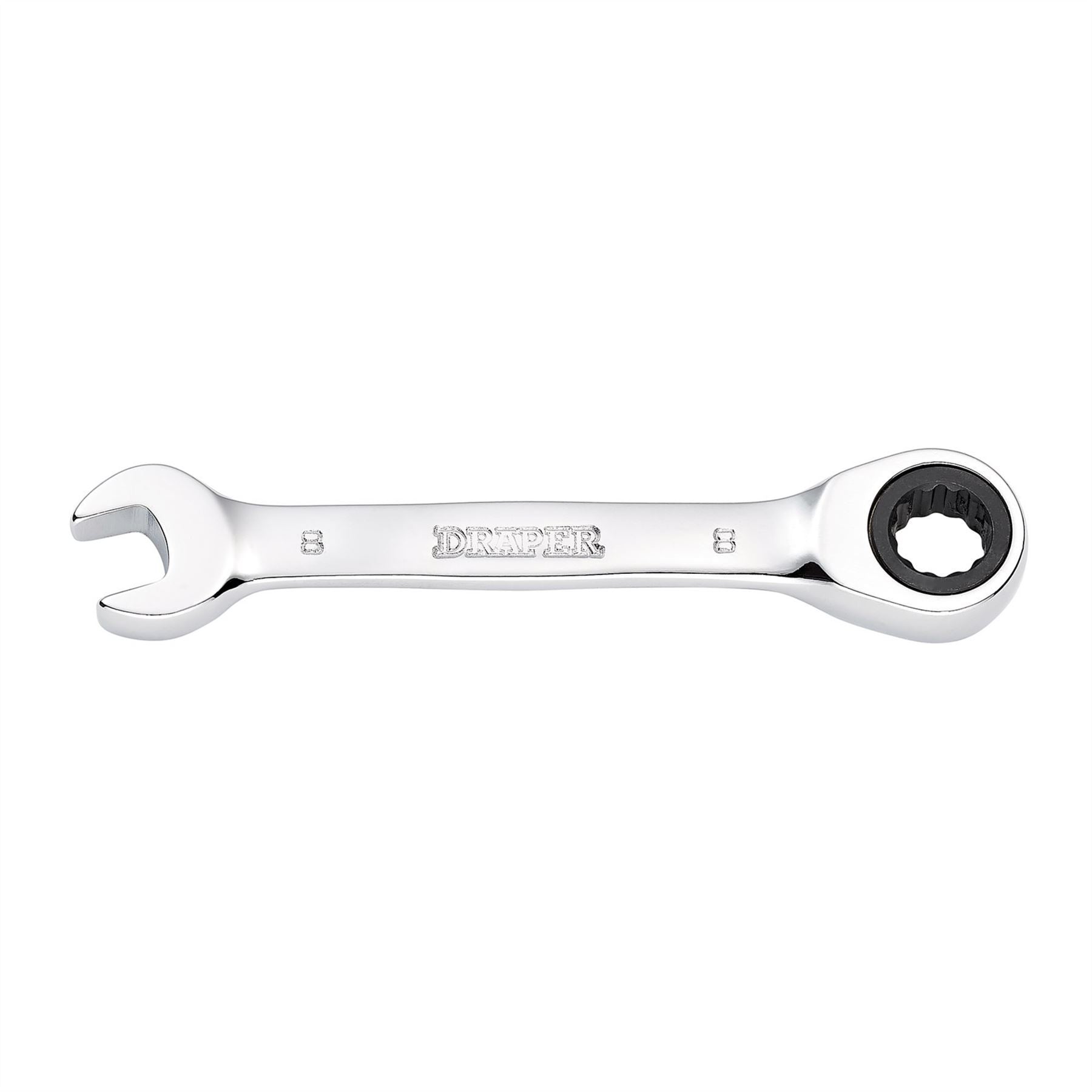 Draper 27840 HI-TORQ® Metric Stubby Ratchet Combination Spanner 8mm Draper