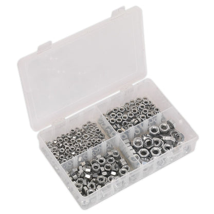 Sealey AB028SN Steel Nut Assortment 370pc M5-M10 Metric Sealey