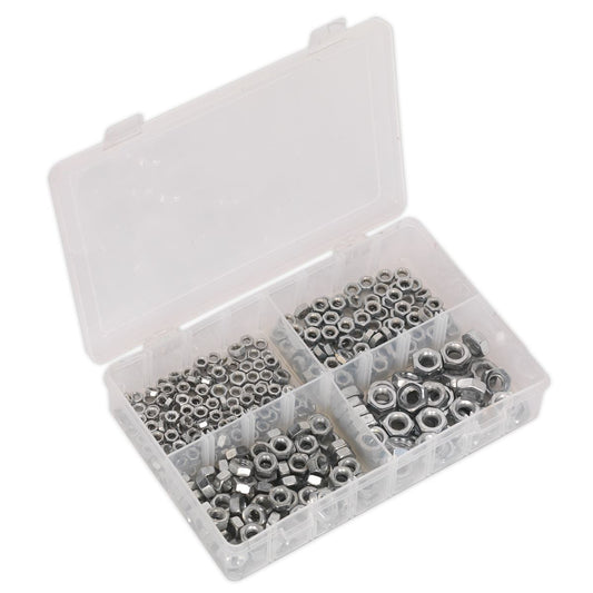 Sealey AB028SN Steel Nut Assortment 370pc M5-M10 Metric Sealey