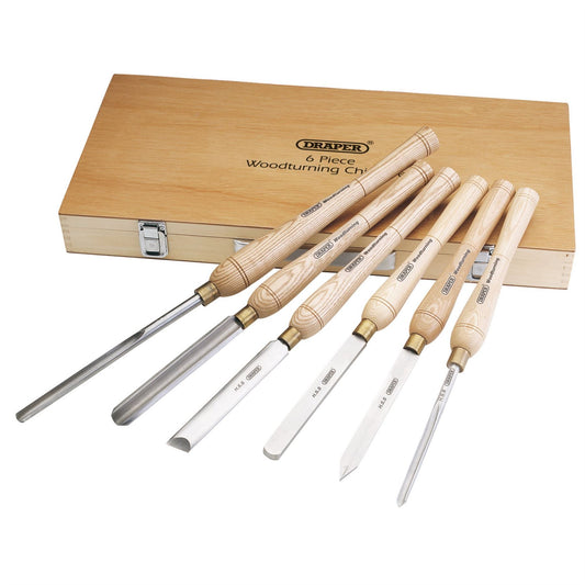Draper 58697 HSS Woodturning Chisel Set 6 Piece Draper