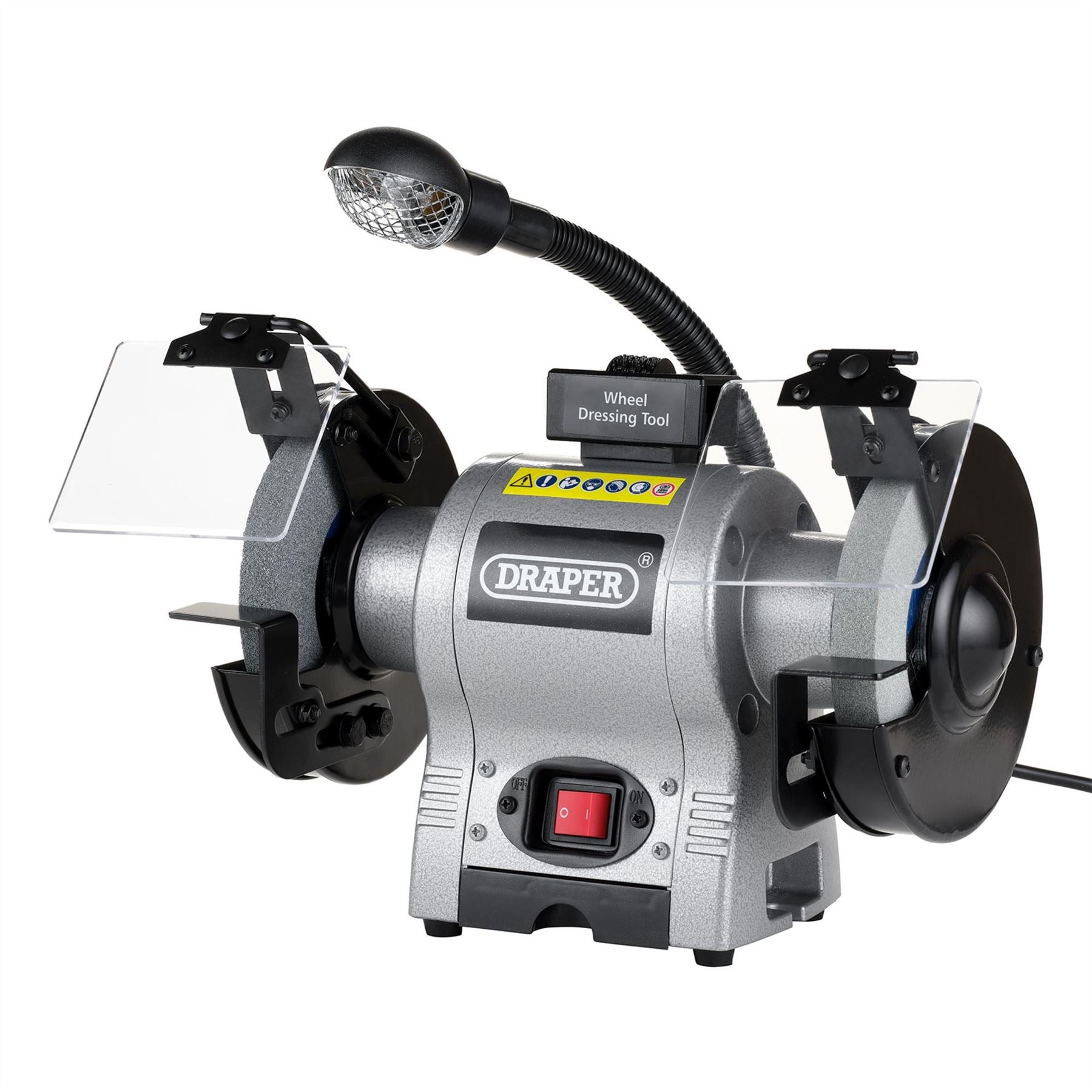 Draper 05095 Bench Grinder With Work light 150mm 370W Draper