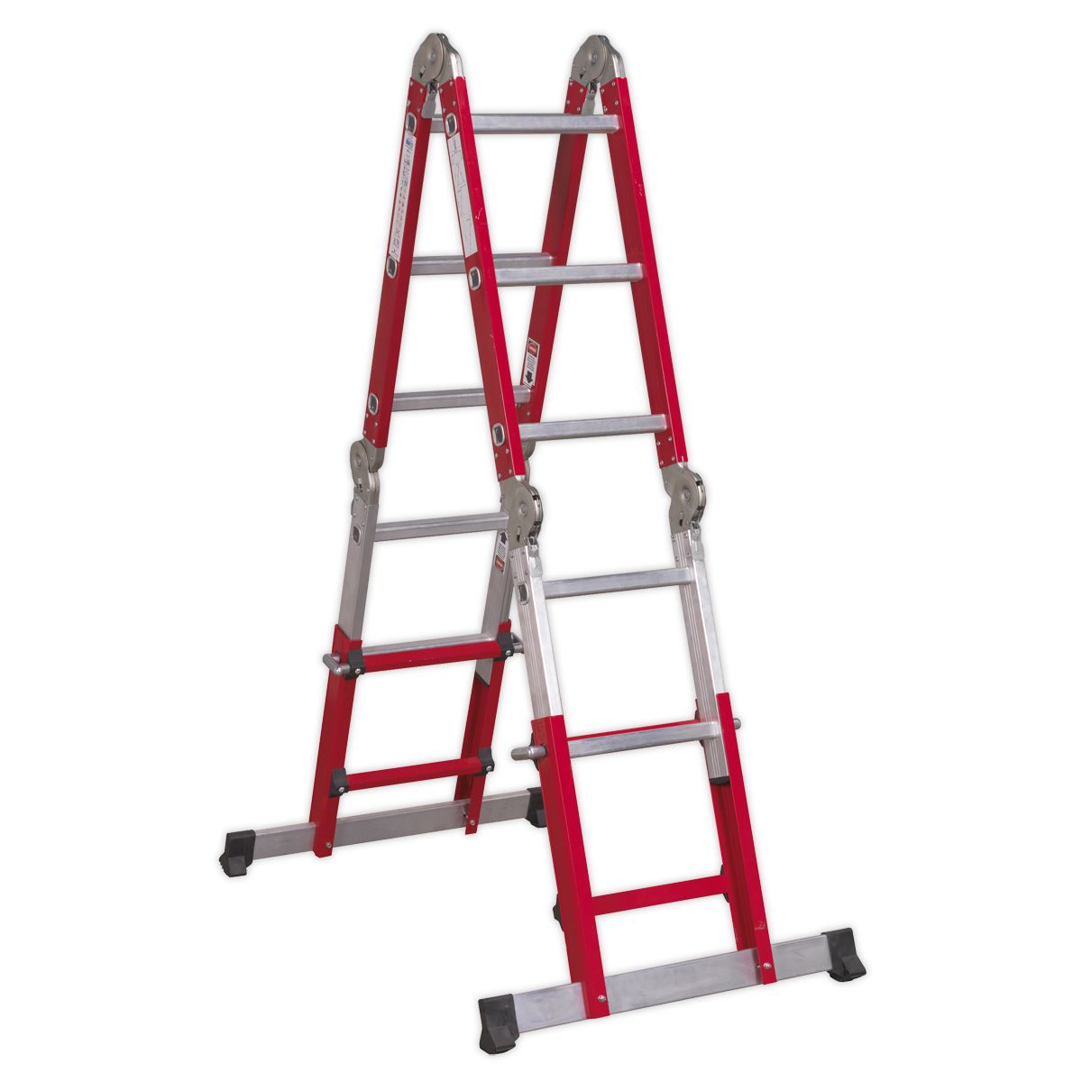 Sealey AFPL2 Aluminium Multipurpose Ladder EN 131 Adjustable Height Sealey