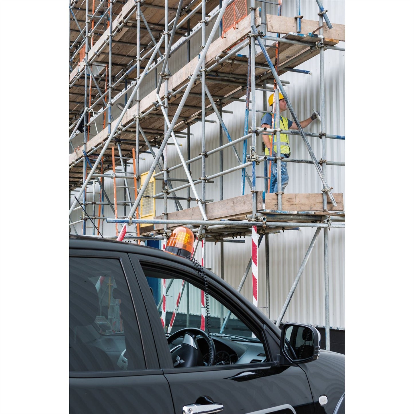 Draper 63881 12/24V LED Magnetic Base Rotating Beacon 400 Lumens Draper