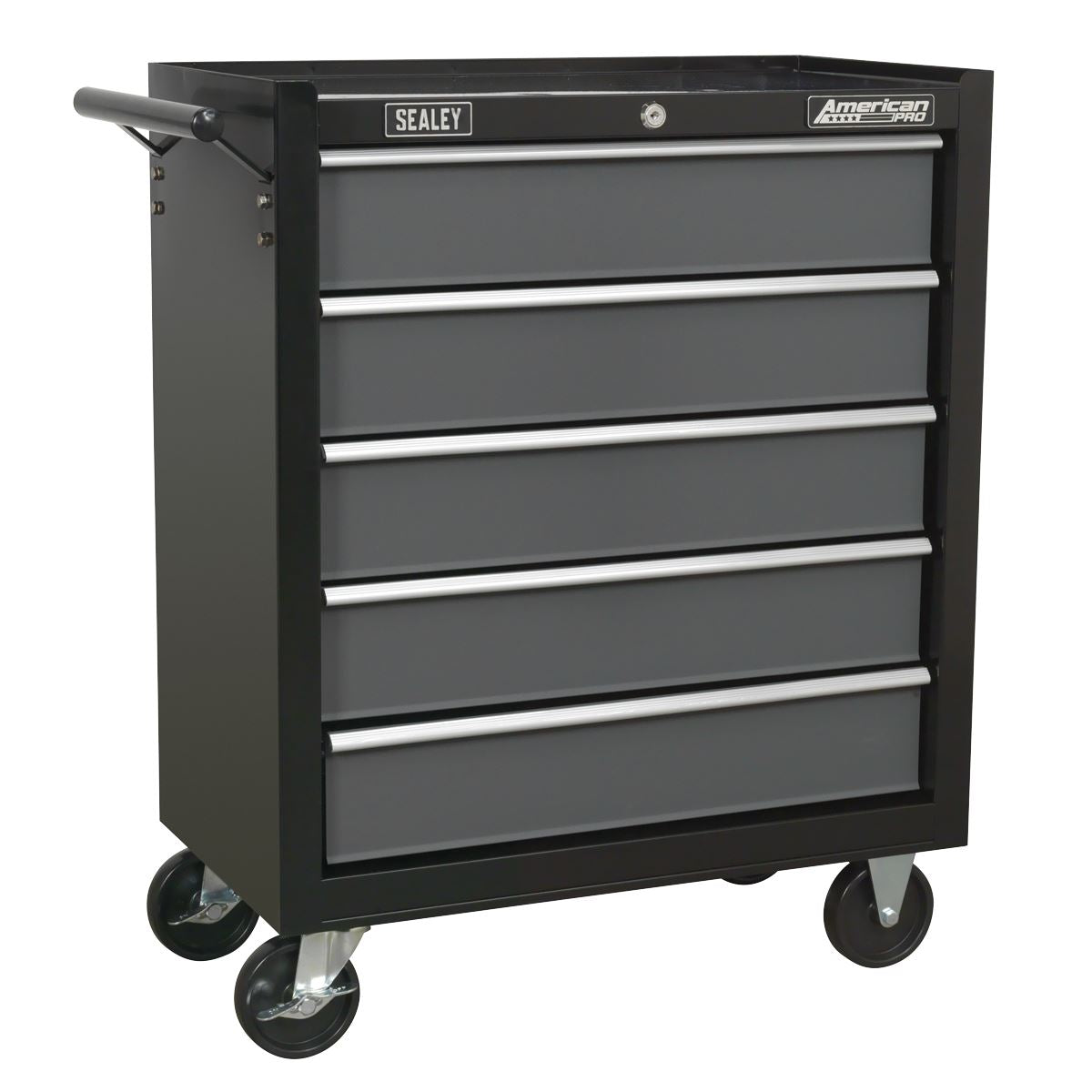 Sealey AP2505B Rollcab 5 Drawer with Ball-Bearing Slides - Black/Grey Sealey