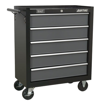 Sealey AP2505B Rollcab 5 Drawer with Ball-Bearing Slides - Black/Grey Sealey