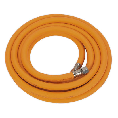 Sealey AHHC5 Air Hose 5m x Ø8mm Hybrid High-Visibility with 1/4"BSP Unions Sealey