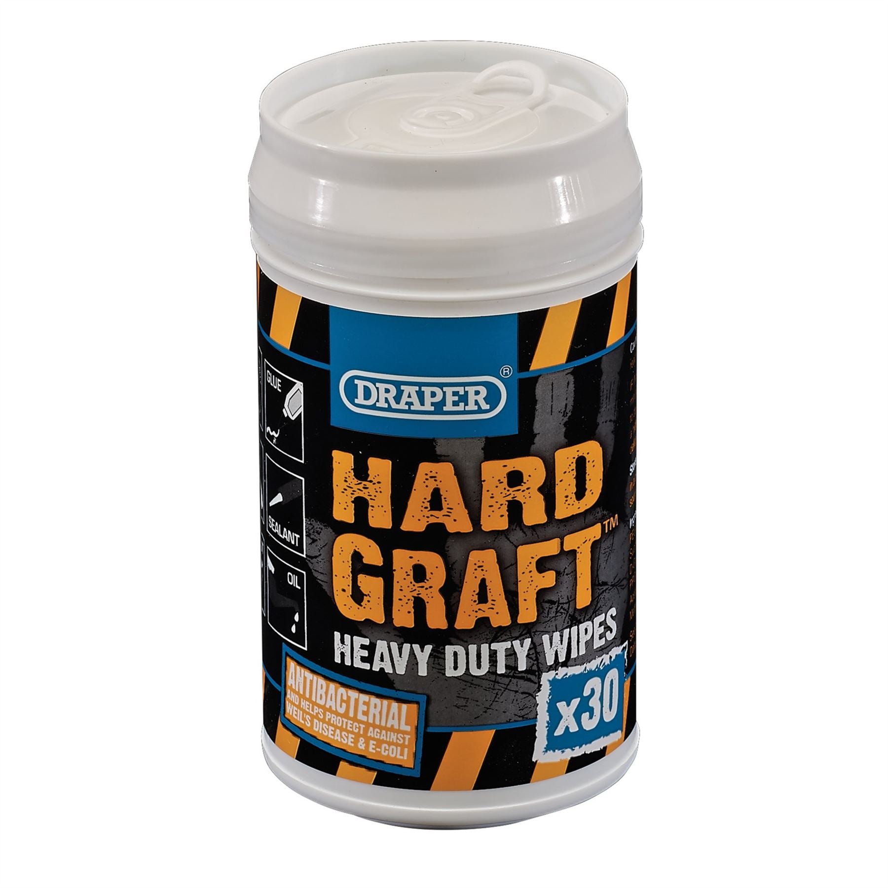Draper 99774 Hard Graft Wipes Tub of 30 Draper