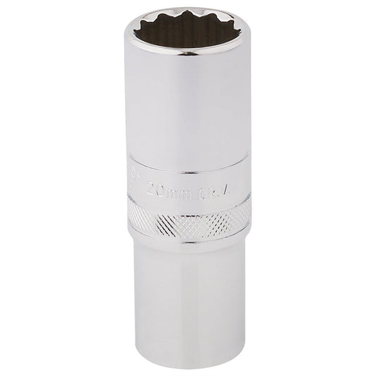 Draper 33787 HI-TORQ® 12 Point Deep Socket 1/2" Sq. Dr. 20mm Draper