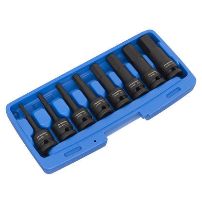 Sealey AK5601 Impact Hex Socket Bit Set 1/2"Sq Drive Sealey