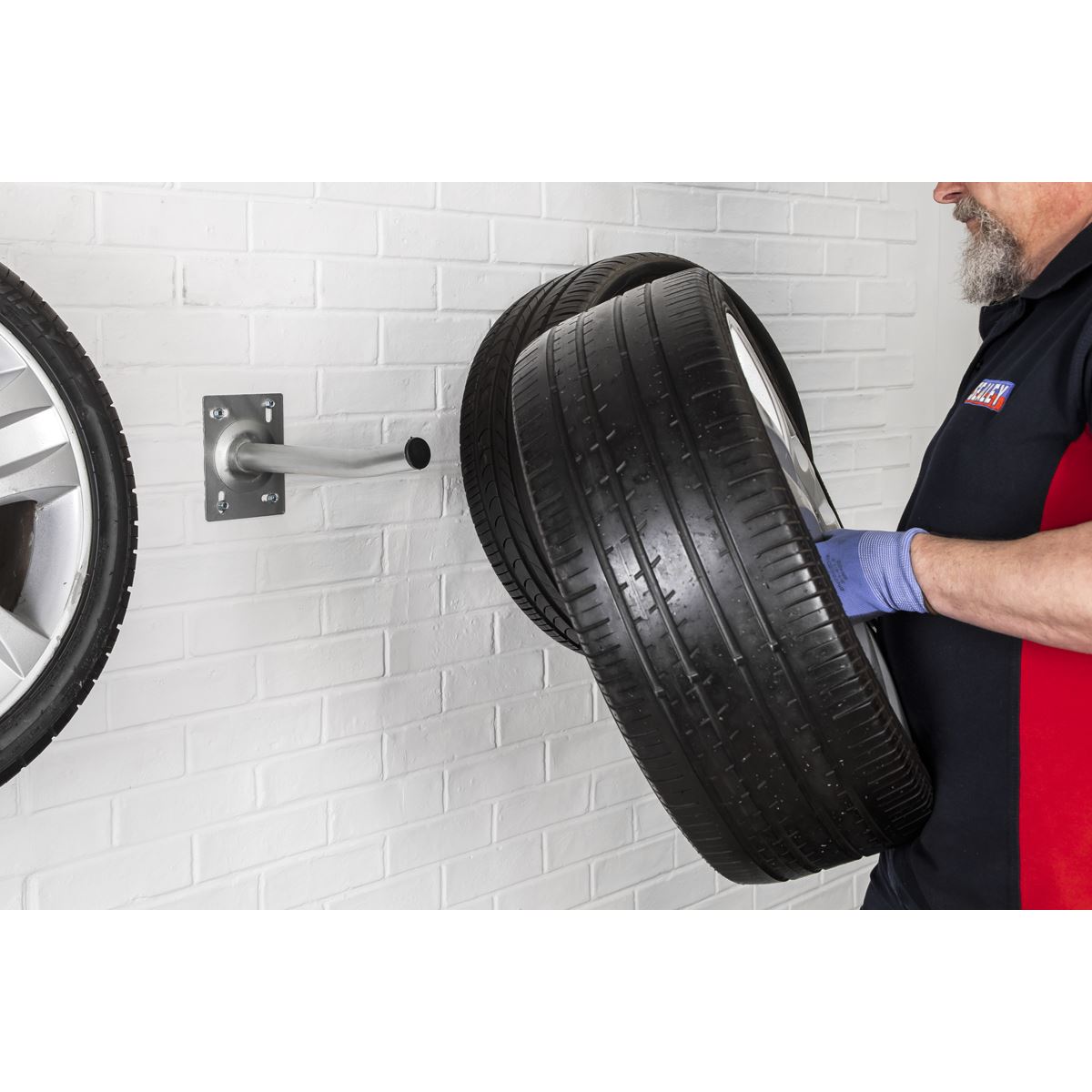 Sealey APWH Wall Mountable Storage Hooks - Set of 4 Sealey