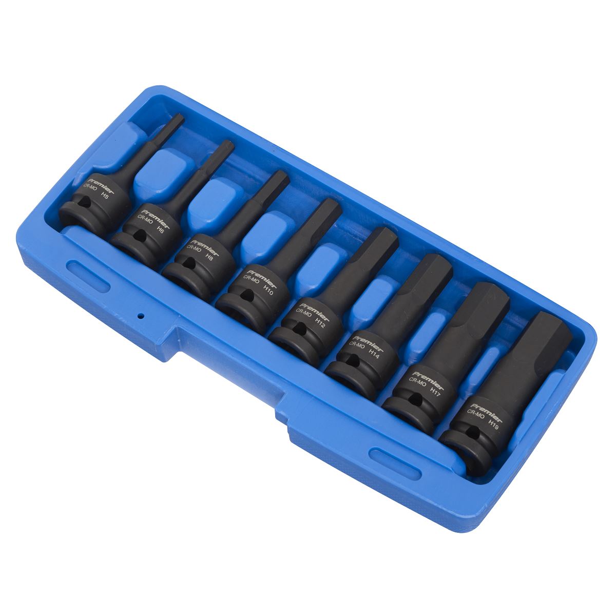 Sealey AK5601 Impact Hex Socket Bit Set 1/2"Sq Drive Sealey