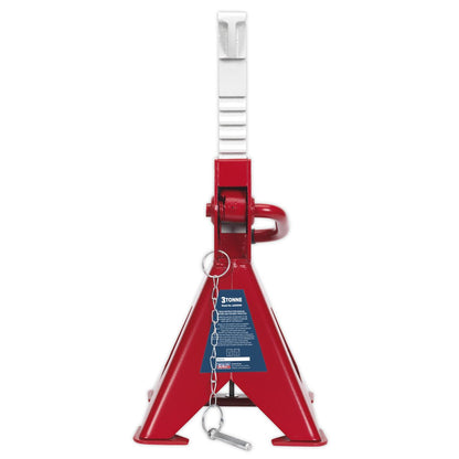 Sealey AAS3000 Auto Rise Ratchet Axle Stands (Pair) 3 Tonne Capacity per Stand Sealey