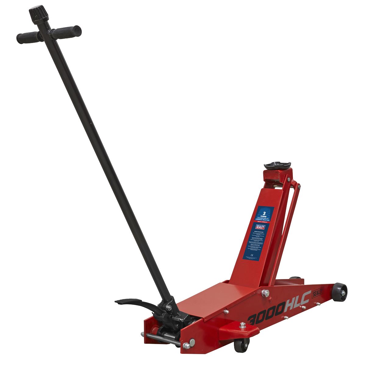 Sealey 3000HLC Premier Long Reach High Lift Trolley Jack 3 Tonne Sealey