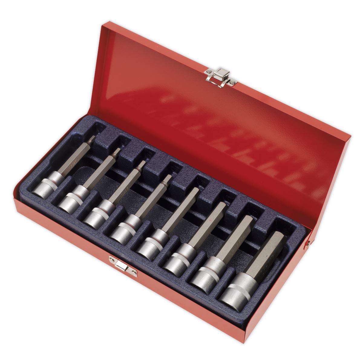 Sealey AK9310 Hex Socket Bit Set 8pc 1/2"Sq Drive Metric Sealey