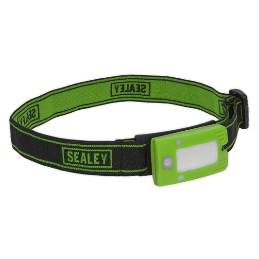 Sealey LED360HTG Rechargeable Head Torch 2W COB LED Auto-Sensor Green Sealey